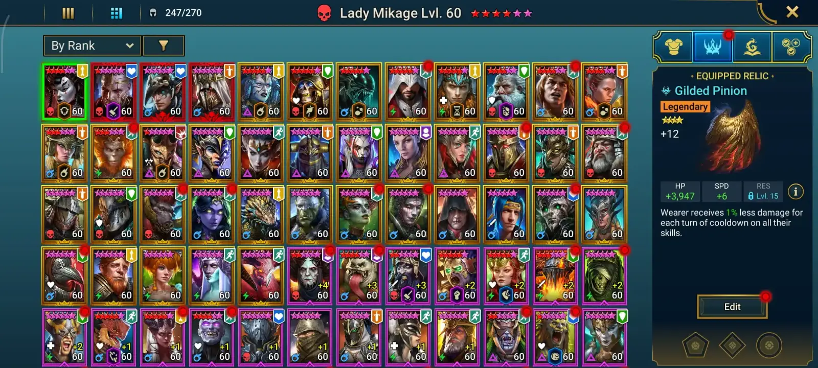 Endgame Account | 38.4M Power Score, 18 Mythicals, 310 Legendaries — screenshot 2