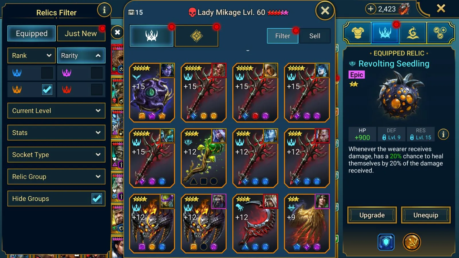 16.6M PP | 7 Mythicals (Siegfrund, Androc, Mezomel) | 6★Marius, Bayek, 3 TMNT (Leo, Donnie) — screenshot 4