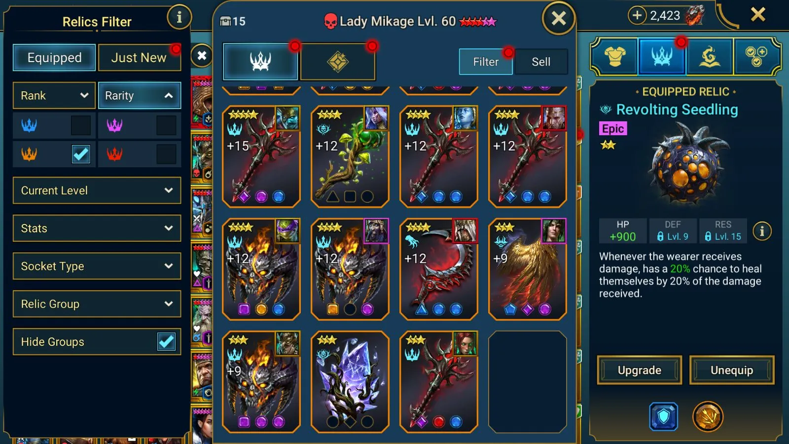 16.6M PP | 7 Mythicals (Siegfrund, Androc, Mezomel) | 6★Marius, Bayek, 3 TMNT (Leo, Donnie) — screenshot 5