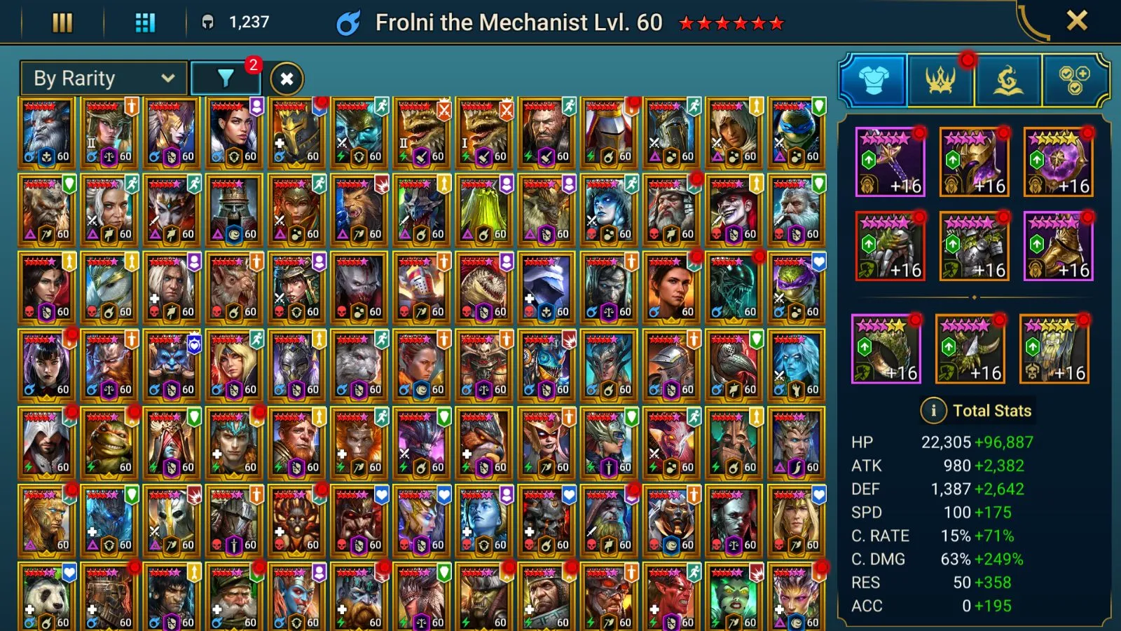 45M Power | 36 Mythicals (Polara, Galathir, Theodosia, Siegfrund) | All Assassins, Hekaton, Wixwell&Titus, Senna — screenshot 2