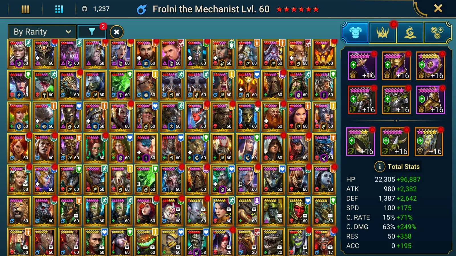 45M Power | 36 Mythicals (Polara, Galathir, Theodosia, Siegfrund) | All Assassins, Hekaton, Wixwell&Titus, Senna — screenshot 3
