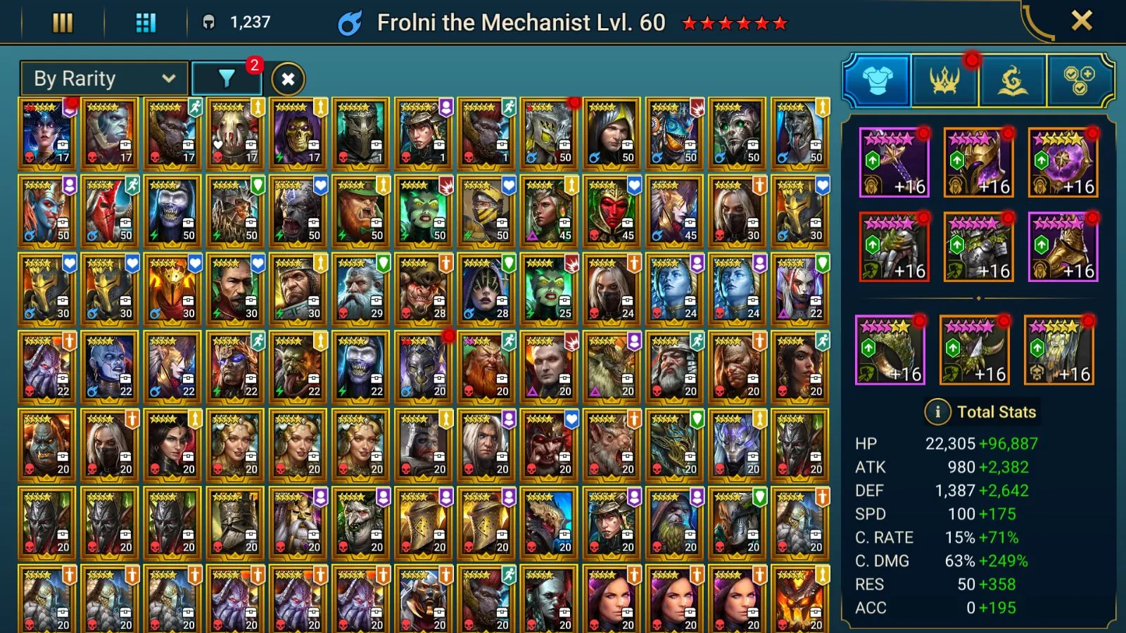 45M Power | 36 Mythicals (Polara, Galathir, Theodosia, Siegfrund) | All Assassins, Hekaton, Wixwell&Titus, Senna — screenshot 4