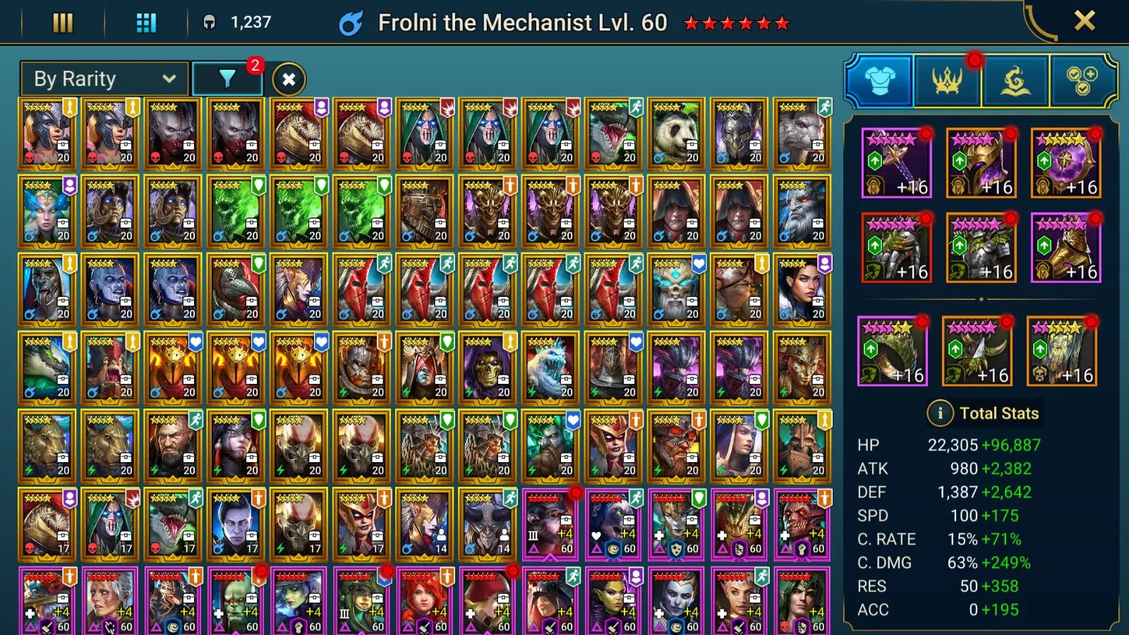 45M Power | 36 Mythicals (Polara, Galathir, Theodosia, Siegfrund) | All Assassins, Hekaton, Wixwell&Titus, Senna — screenshot 5