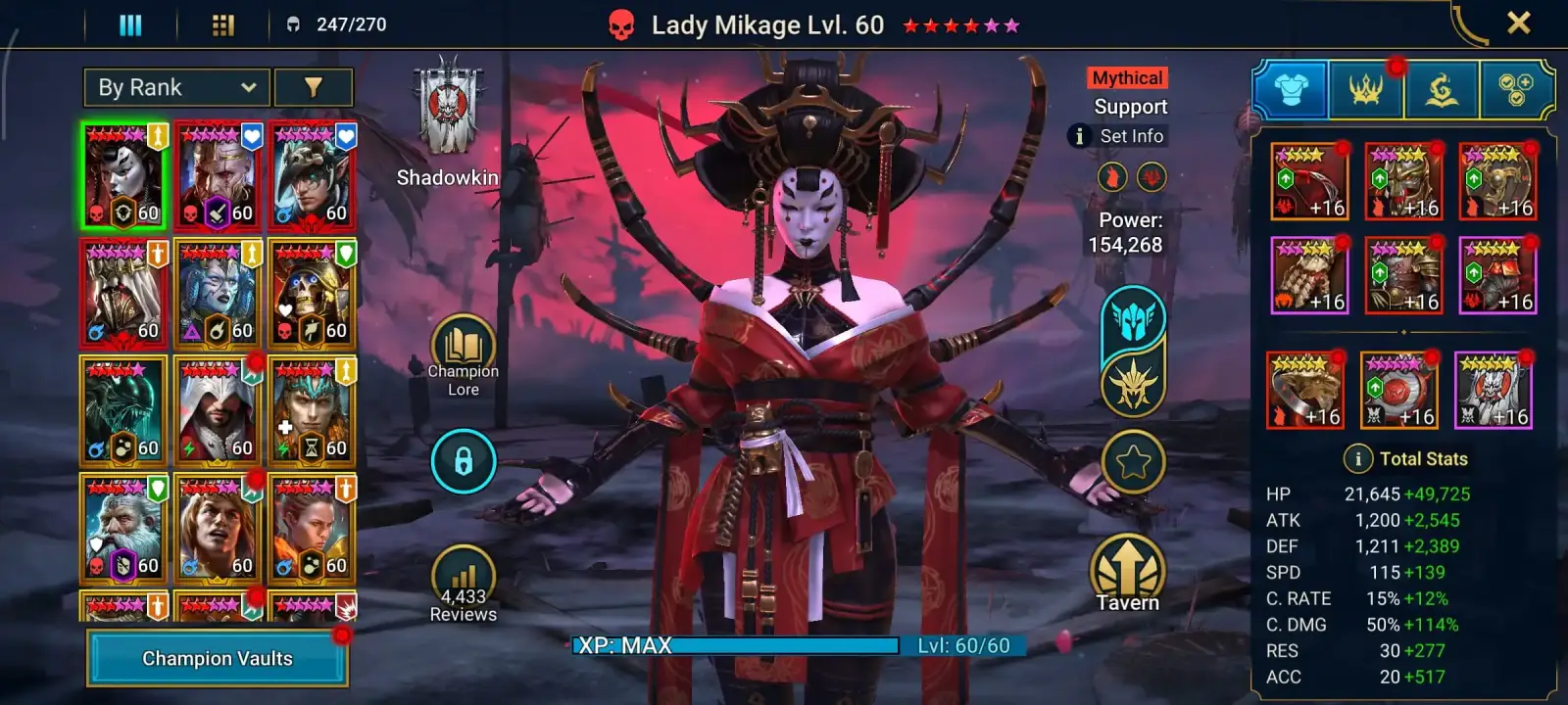 Endgame Account | 38.4M Power Score, 18 Mythicals, 310 Legendaries — screenshot 1